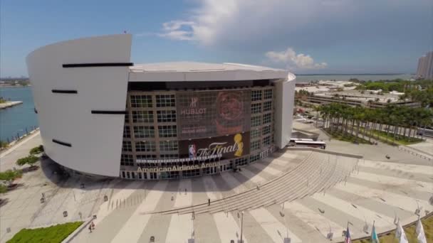 American airlines arena luchtfoto video — Stockvideo