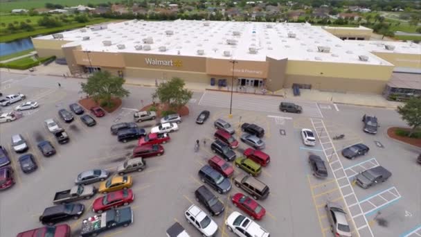 Aerial video di walmart clewiston — Stockvideo