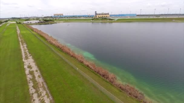 Aerial video Homestead Speedway Miami Florida — Stock Video