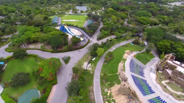 Luchtfoto video dierentuin miami metro — Stockvideo