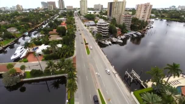 Letecká nemovitostí v fort lauderdale na Floridě drone gopro — Stock video