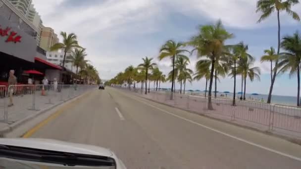 Driver punto di vista di Fort Lauderdale Florida — Video Stock