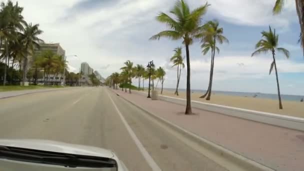 Drivers pov of Fort Lauderdale Florida — Stock Video