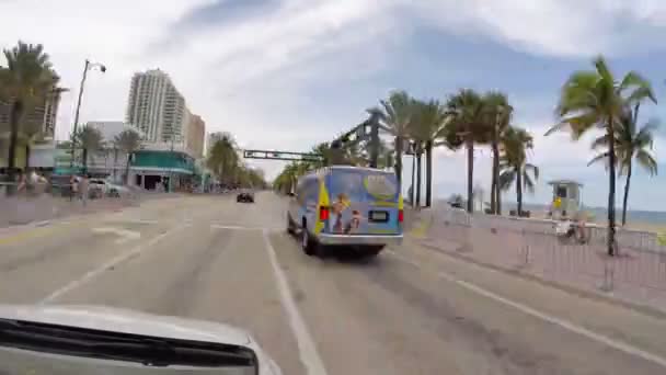 司机过氧化值的佛罗里达的劳德代尔堡 — 图库视频影像