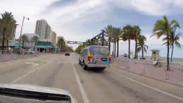 Conductores pov de Fort Lauderdale Florida — Vídeo de stock