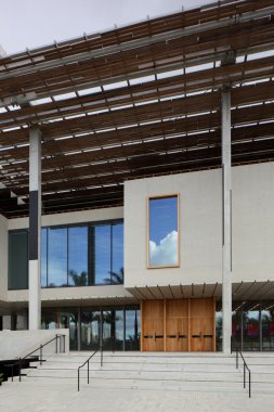 Perez Sanat Müzesi Miami ve müze parkının stok görüntü