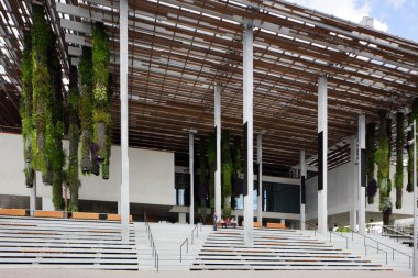Perez Sanat Müzesi Miami ve müze parkının stok görüntü