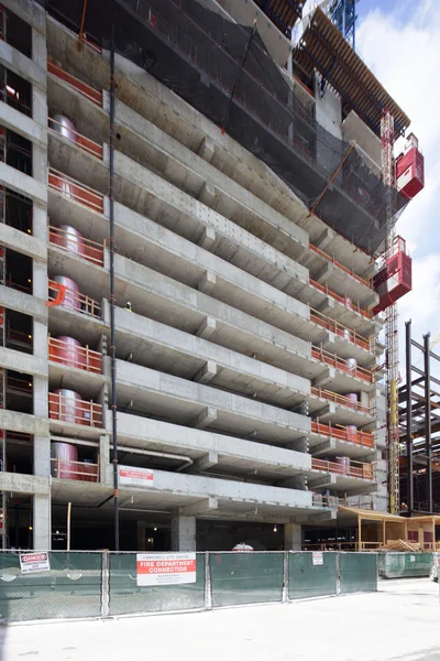 Ziegelstadtzentrum im Bau — Stockfoto