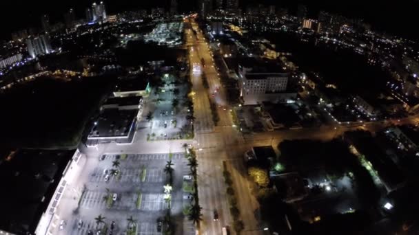 Vidéo de nuit aérienne de la ville — Video