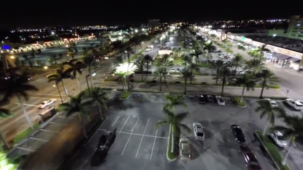 Vídeo nocturno aéreo de la ciudad — Vídeos de Stock