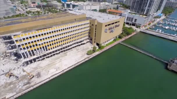 Miami herald gebouw — Stockvideo