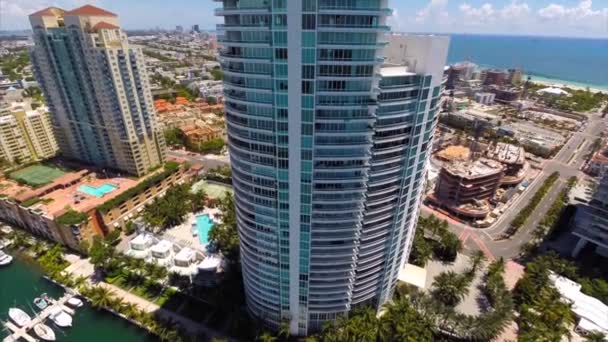 Vista de Birdseye del centro de Miami — Vídeos de Stock