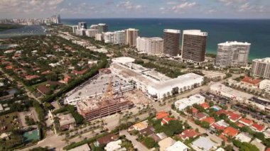 5k hava görüntüsü Bal Harbour Shops inşaat genişlemesi