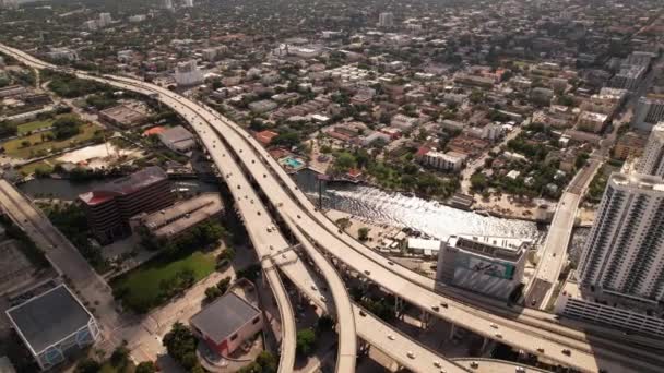 Miami Havacılık Yaklaşımı Jose Marti Park Little Havana — Stok video
