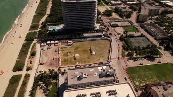 Aftermath Champlain Towers Zawalić Miejsce Miami Surfside — Wideo stockowe