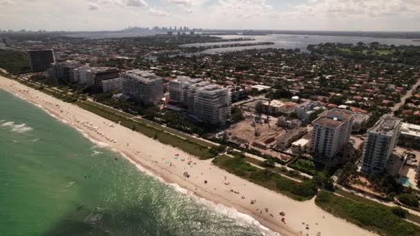 Miami Surfside Daki Hava Aracı Görüntüleri — Stok video