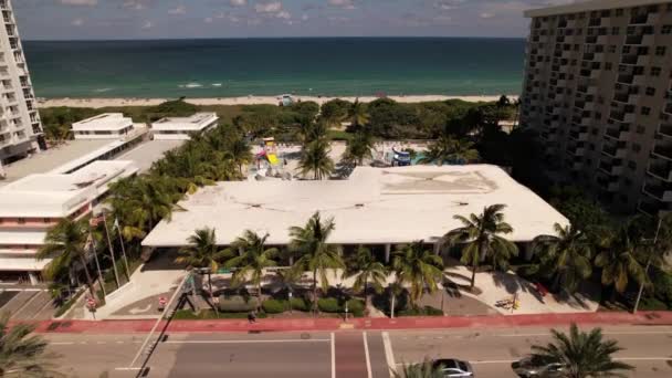 Vídeo Aéreo Ciudad Surfside Community Center — Vídeos de Stock