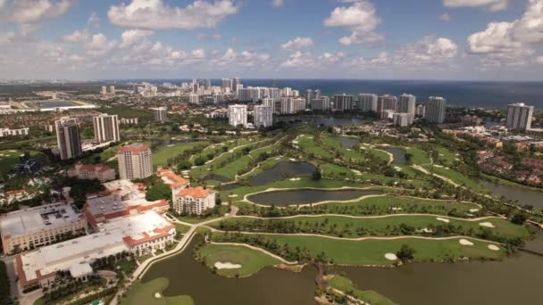 Luchtfoto Panorama Aventura Florida Miami Dade County Beelden — Stockvideo