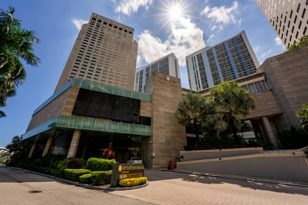 Miami Beach Usa September 2021 Intercontinental Hotel Downtown Miami Usa — Stockfoto