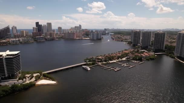 Drone Beelden Zuid Florida Aventura — Stockvideo