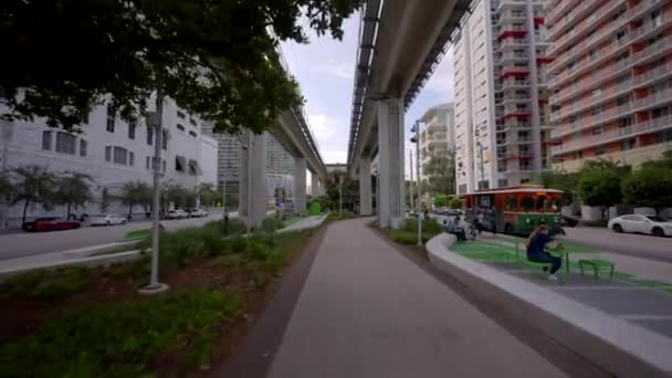 Brickell Underline Linear Park Motion Video Tour — ストック動画