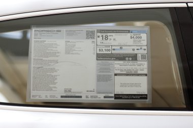 Araba pencere etiketi