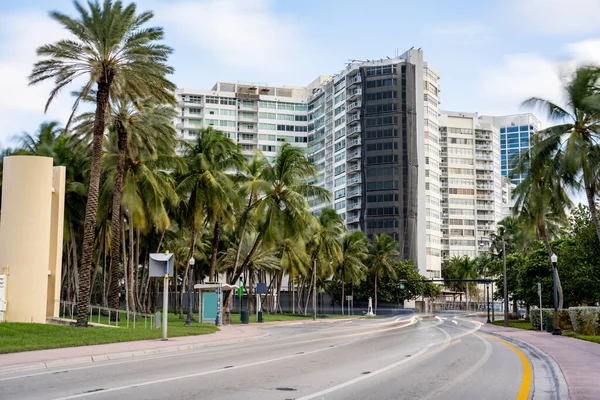 Dlouhá Expozice Den Fotografie Miami Beach Collins Avenue Usa — Stock fotografie