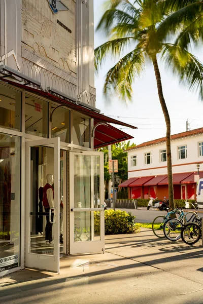 Miami Beach Usa Října 2021 Podnikání Otevřenými Dveřmi Lincoln Road — Stock fotografie