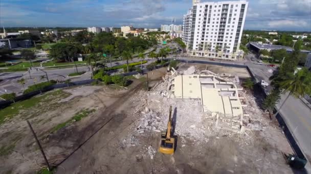 Demolición del edificio en Miami — Vídeos de Stock