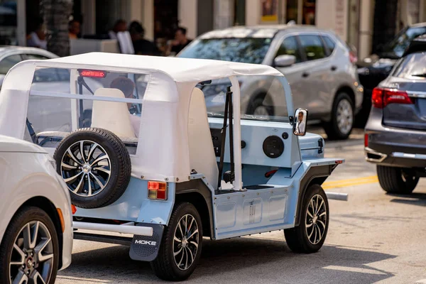 Delray Beach Usa October 2021 Photo Mini Electric Vehicle Traffic — 스톡 사진