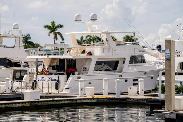 Fort Lauderdale Usa Října 2021 Foto Mezinárodní Výstavy Lodí Lauderdale — Stock fotografie