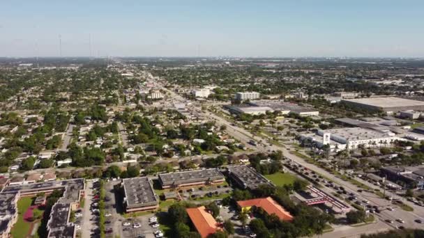 Aerial Miami Gardens Residential Traverse Commercial State Road 441 — Stock Video