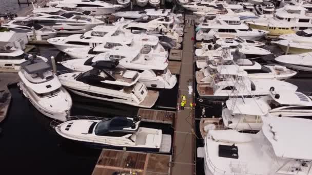 Fort Lauderdale Barco Mostrar Área Puesta Escena Para Yates — Vídeos de Stock