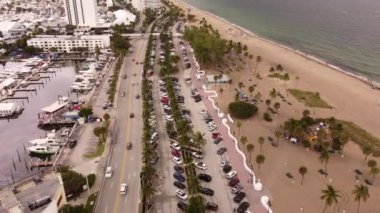 Fort Lauderdale belediyesinin sahildeki hava görüntüleri.