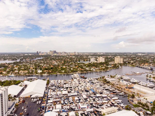 Luftaufnahme Der Fort Lauderdale International Boat Show 2021 — Stockfoto