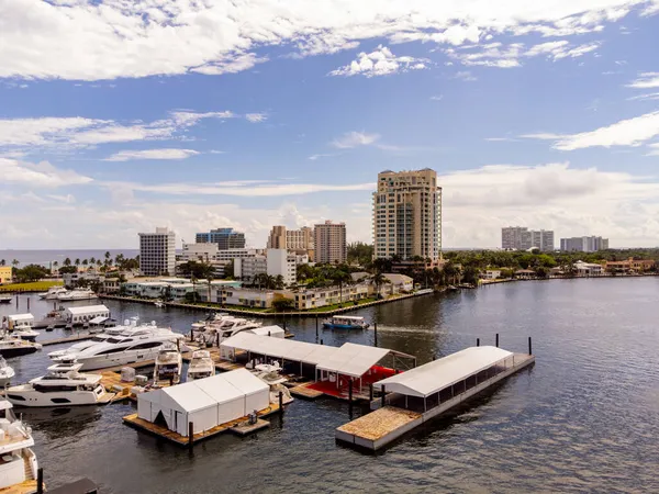 Αεροφωτογραφία Του 2021 Fort Lauderdale International Boat Show — Φωτογραφία Αρχείου