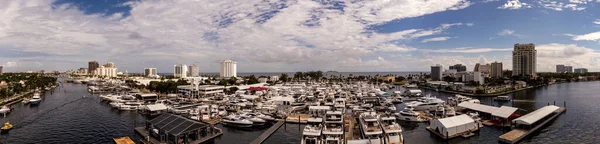 Foto Udara Dari Fort Lauderdale International Boat Show 2021 — Stok Foto