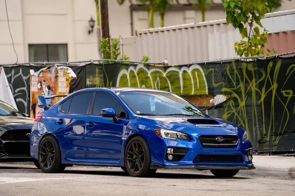 Miami Estados Unidos Octubre 2021 Foto Automóvil Deportivo Turbo Subaru — Foto de Stock