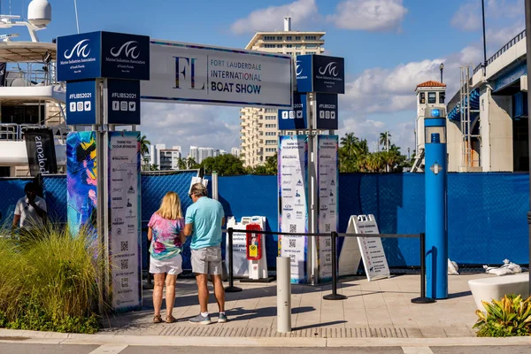 Fort Lauderdale Usa 2021 Október Flibs Fort Lauderdale Nemzetközi Hajókiállítás — Stock Fotó