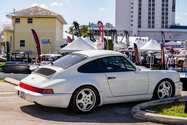 Fort Lauderdale Abd Ekim 2021 Klasik Beyaz Bir Porsche Spor — Stok fotoğraf