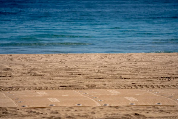 砂と海のぼやけた背景 — ストック写真
