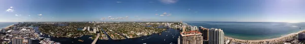 Stitched Panorama Photo Fort Lauderdale Beach Amerikai Egyesült Államok — Stock Fotó