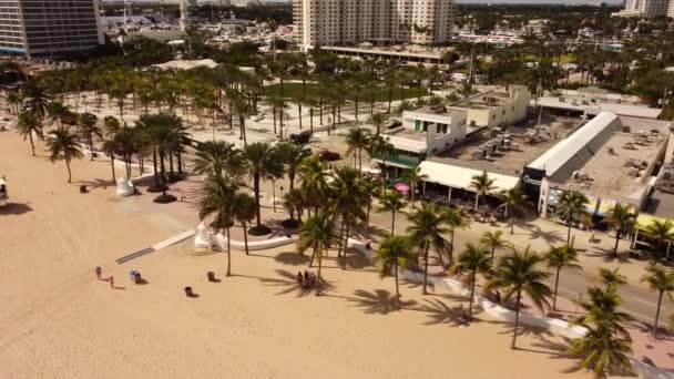 Fort Lauderdale Escena Playa Las Olas Carretera Costera — Vídeos de Stock