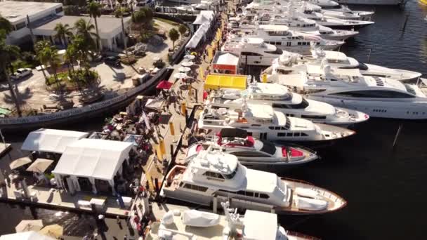 Drone Відео Fort Lauderdale Boat Show — стокове відео