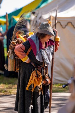 Hollywood, FL, ABD - 31 Ekim 2021: Camelot Günleri Ortaçağ Festivali TY Park Hollywood FL