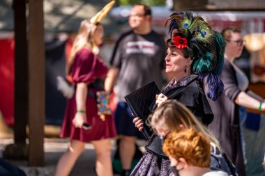 Hollywood, FL, ABD - 31 Ekim 2021: Camelot Günleri Ortaçağ Festivali TY Park Hollywood FL