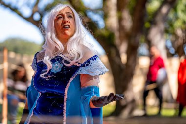 Hollywood, FL, ABD - 31 Ekim 2021: Camelot Günleri Ortaçağ Festivali TY Park Hollywood FL