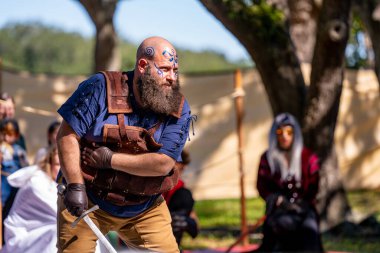 Hollywood, FL, ABD - 31 Ekim 2021: Camelot Günleri Ortaçağ Festivali TY Park Hollywood FL