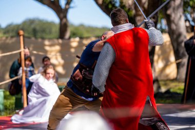 Hollywood, FL, ABD - 31 Ekim 2021: Camelot Günleri Ortaçağ Festivali TY Park Hollywood FL