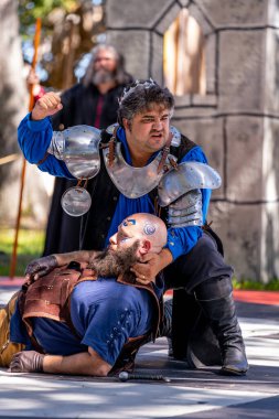 Hollywood, FL, ABD - 31 Ekim 2021: Camelot Günleri Ortaçağ Festivali TY Park Hollywood FL